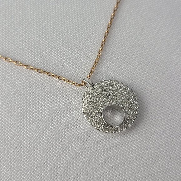 Swarovski Gold Tone Crystal Pendant Necklace